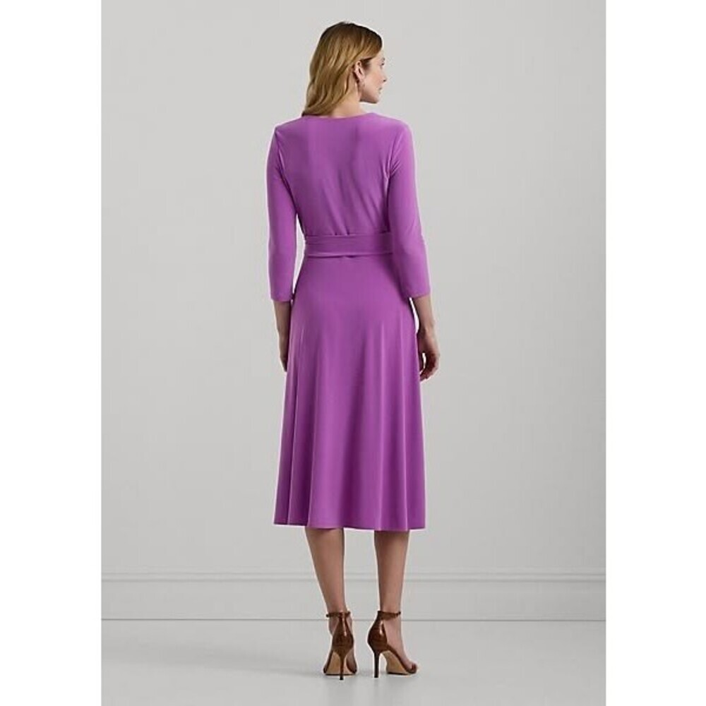 NEW Lauren Ralph Lauren Women's 16P Surplice Jersey Dress • Reg Price $145 - Picture 3 of 5